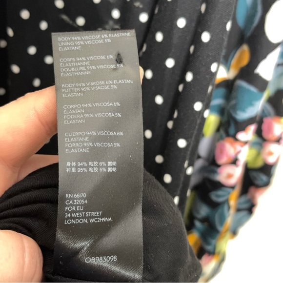 ANTHROPOLOGIE x MAEVE Sawyer Balloon-Sleeved Tunic Dress Polka Dot Floral {VV52} - Picture 5 of 5